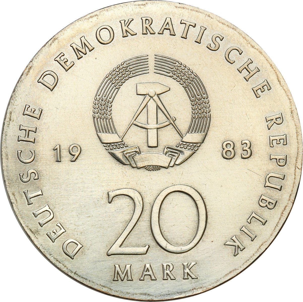 Niemcy, DDR, 20 marek 1983,Martin Luther - RZADKIE